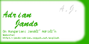 adrian jando business card